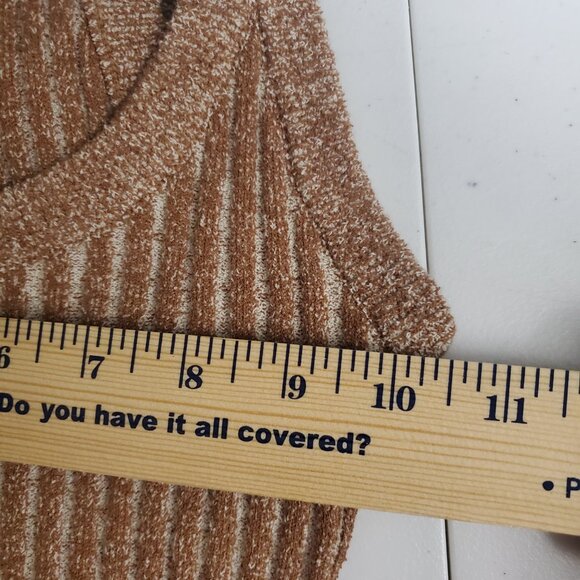 Revolve One Grey Day Dani Tank Dress Small Tan Ribbed Midi Timeless Modern - Picture 12 of 13